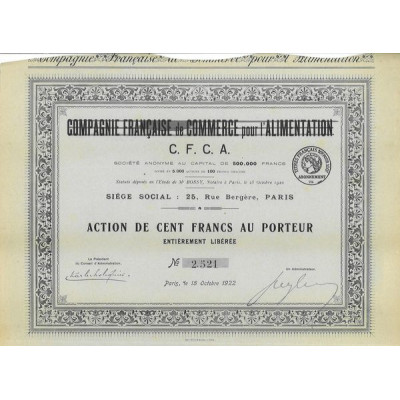 C.F.C.A. Cie Française de Commerce pour l'Alimentation