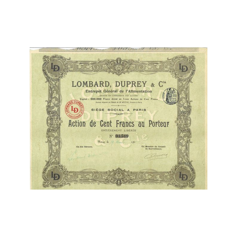 Lombard Duprey & Cie Entrepôt Général de l'Alimentation