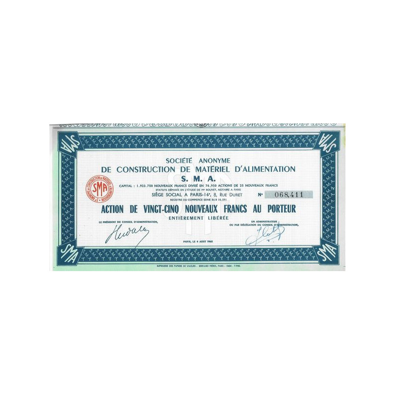 S.A. de Construction de Matériel d'Alimentation S.M.A.