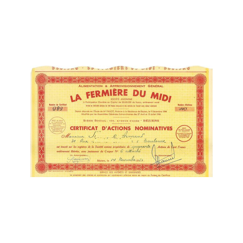 Alimentation & Approvisionnement Général La Fermière du Midi