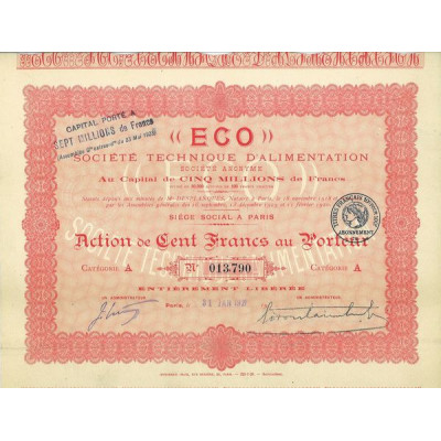 "Eco" Sté Technique d'Alimentation