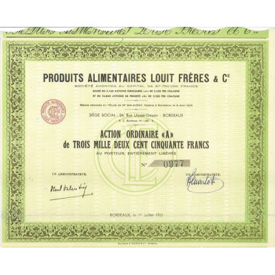 Produits Alimentaires Louis Frères & Cie (Act A)