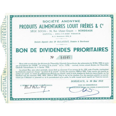 Produits Alimentaires Louis Frères & Cie (Bon)
