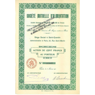 Sté Mutuelle d'Alimentation (1921)