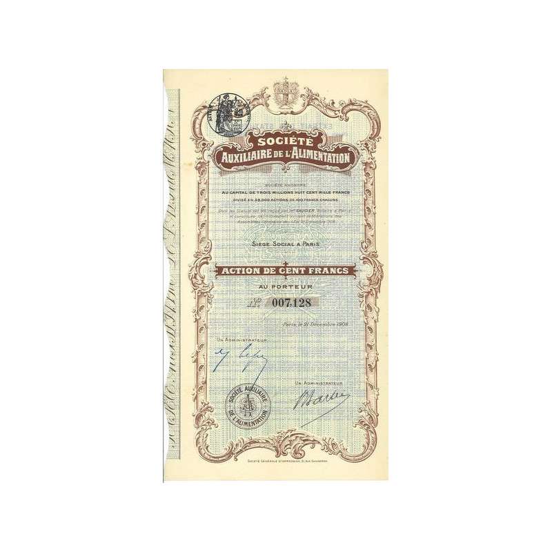 Sté Auxiliaire de l'Alimentation (Act)