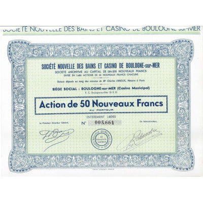 Sté Nlle des Bains et Casino de Boulogne-sur-Mer