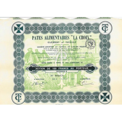 Pates Alimentaires "La Croix" Clément et Thiault (Act)