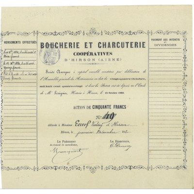 Boucherie et Charcuterie Coopératives d'Hirson (Aisne)