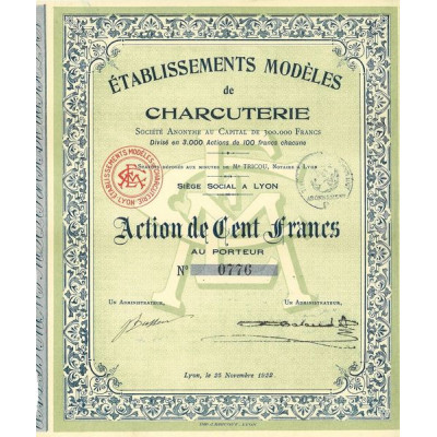 Ets Modèles de Charcuterie