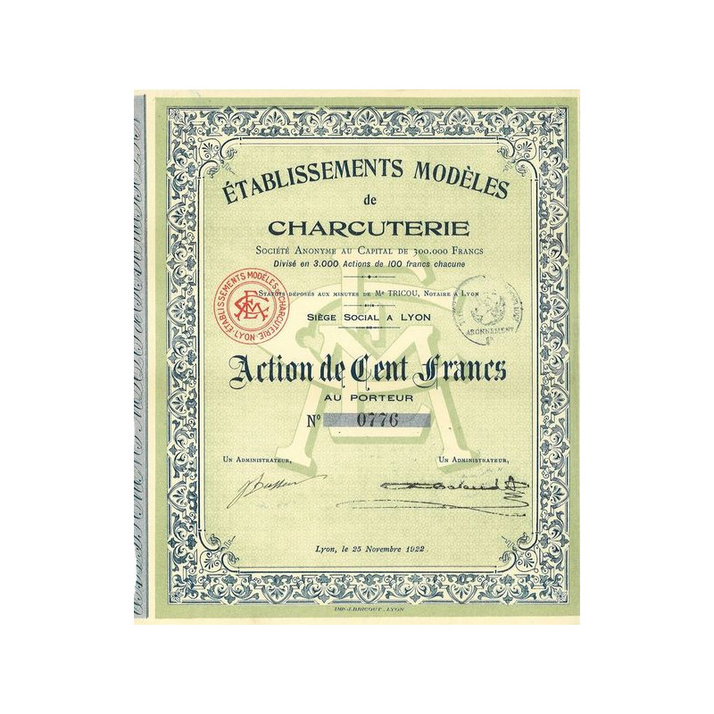 Ets Modèles de Charcuterie