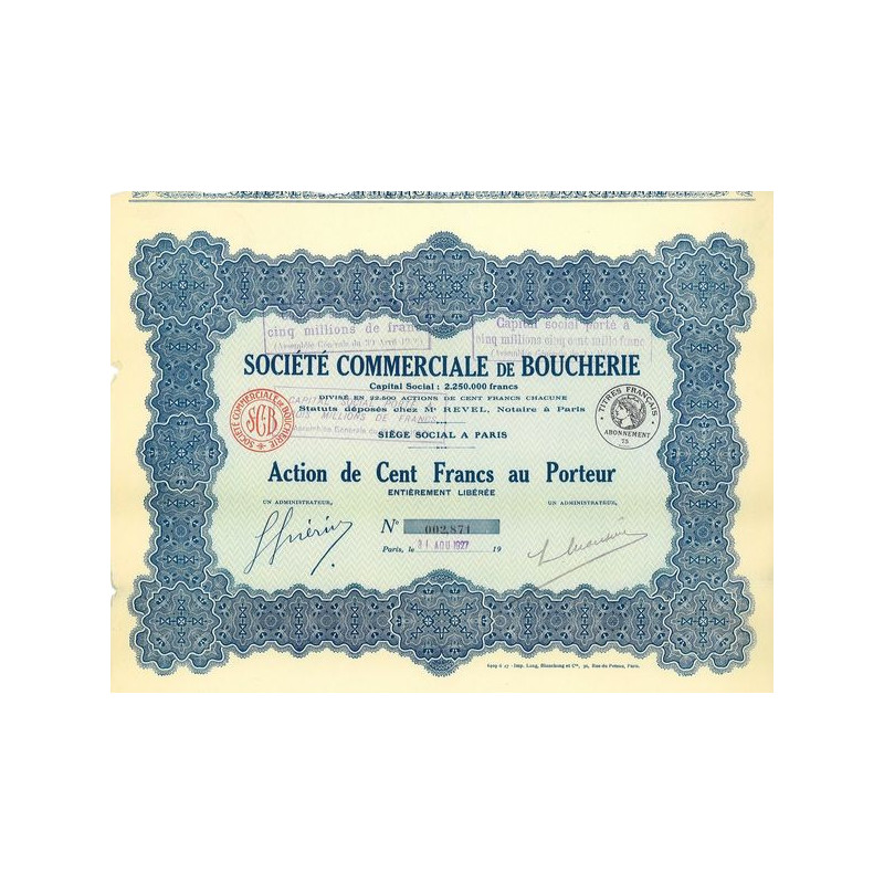 Sté Commerciale de Boucherie