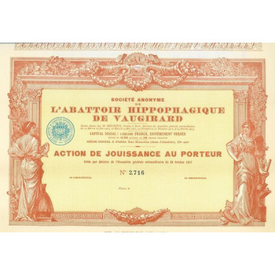 S.A. de L'Abattoir Hippophagique de Vaugirard (blanquette)