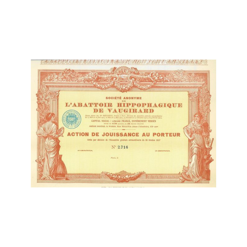 S.A. de L'Abattoir Hippophagique de Vaugirard (blanquette)