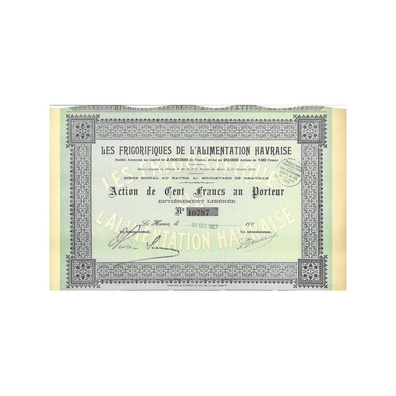 Les Frigorifiques de l'Alimentation Havraise