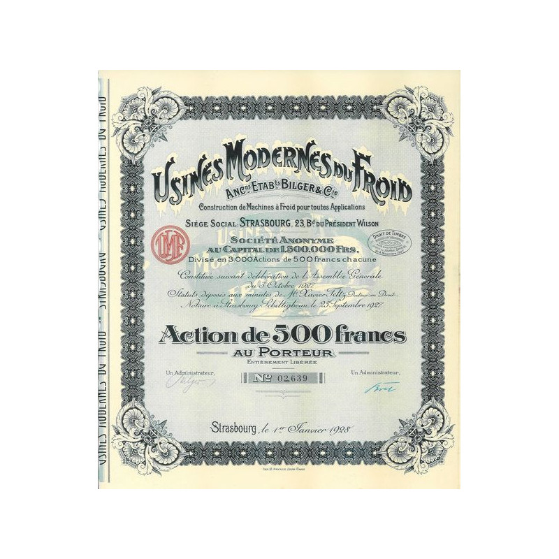 Usines Modernes du Froid - Anc Ets Bilger & Cie