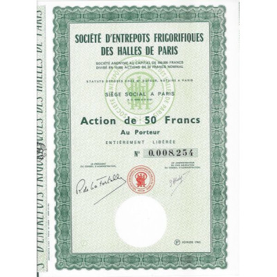 Sté d'Entrepôts Frigorifiques des Halles de Paris