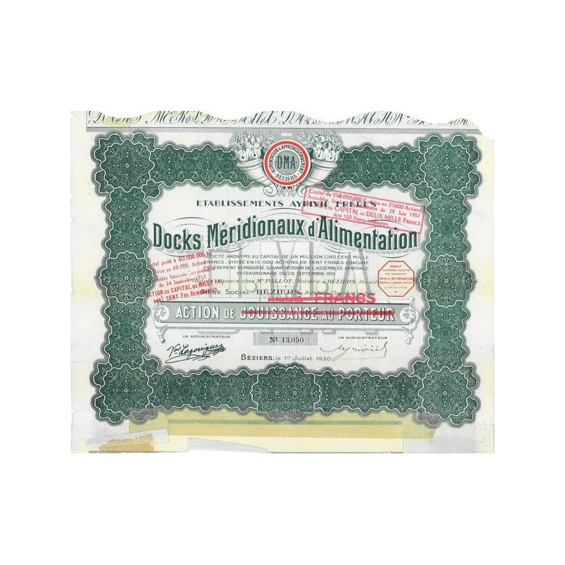Docks Méridionaux d'Alimentation - Ets Ayrivié Frères (Act 1000 F)