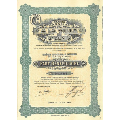 Grands Magasins A la Ville de St Denis (PB)