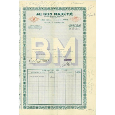 Au Bon Marché - Maison Aristide Boucicaut (nomin)(modèle 2)