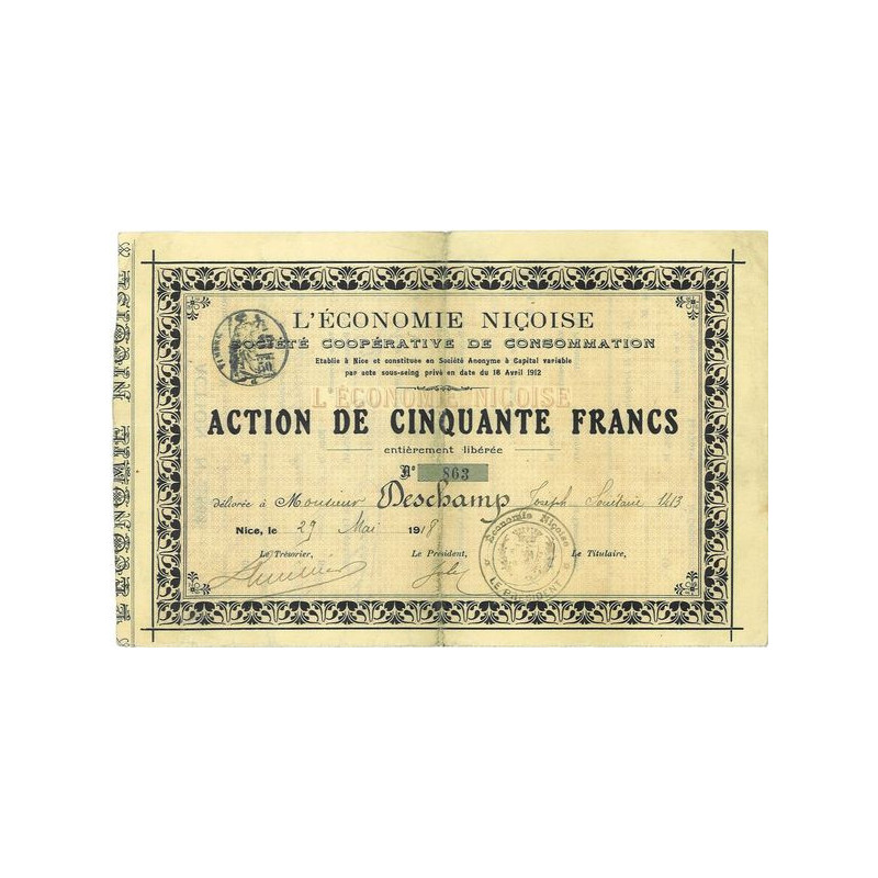 L'Economie Niçoise - Sté Coopérative de Consommation