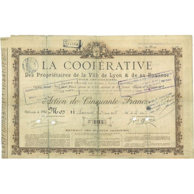 La Coopérative des Propriétaires de Lyon et de sa Banlieue (pour les Vidanges)