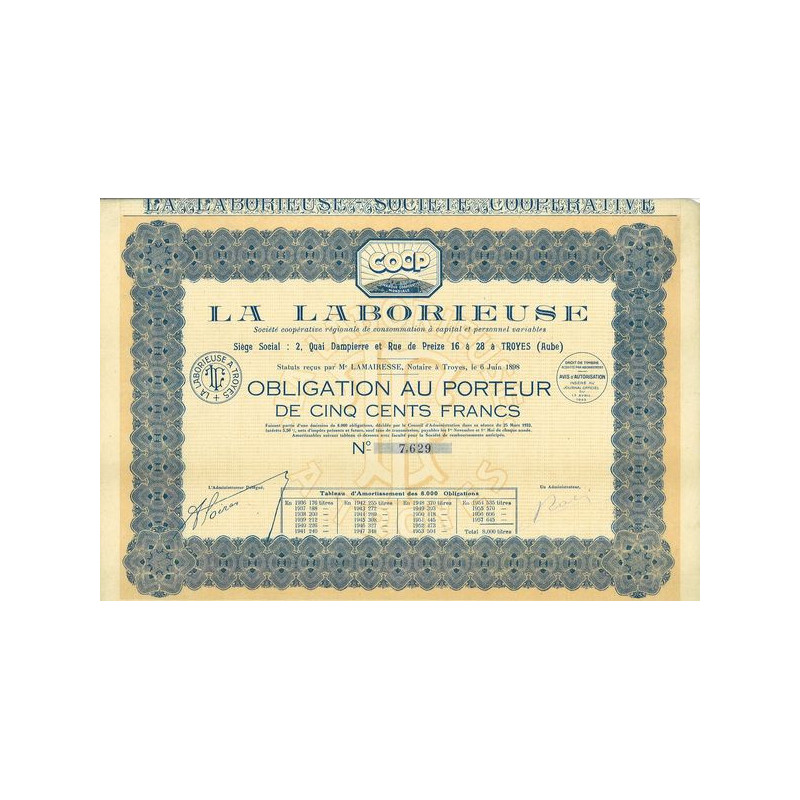 La Laborieuse - Sté Coopérative Régionale de Consommation