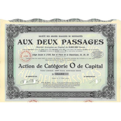 Sté des Grands Magasins de Nouveautés - Aux Deux Passages (Act O Capital)