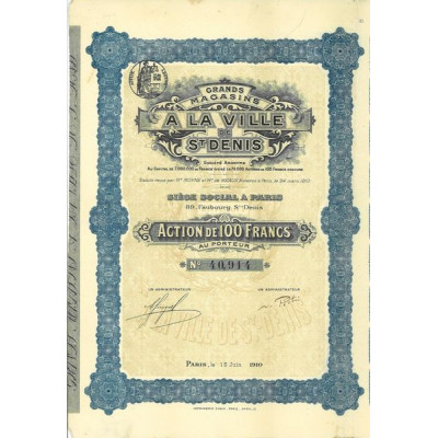 Grands Magasins A la Ville de St Denis (Act)