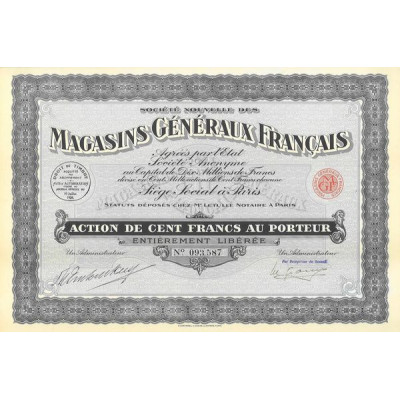Sté Nlle des Magasins Généraux Français