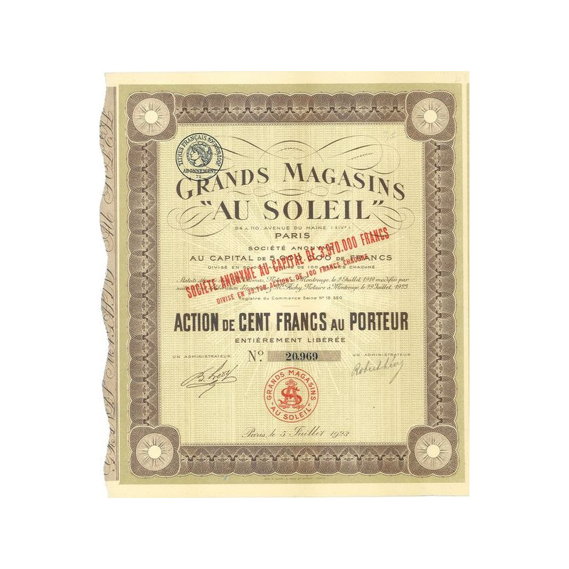 Grands Magasins "Au Soleil"