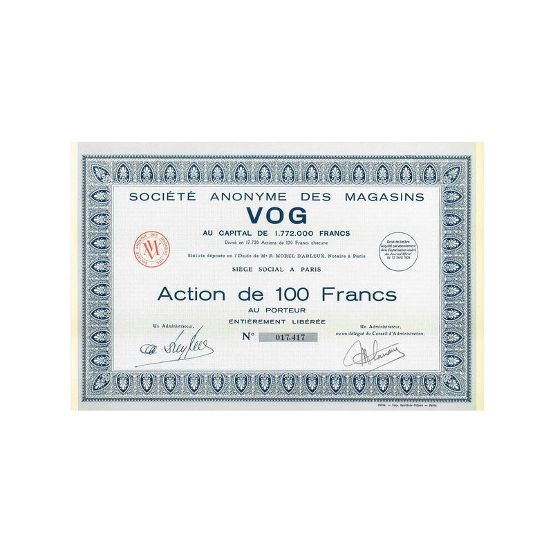 S.A. des Magasins VOG