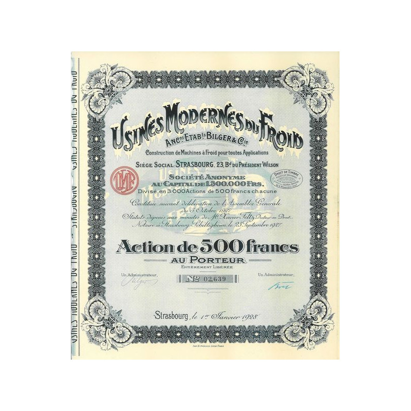 Usines Modernes du Froid - Anc Ets Bilger & Cie