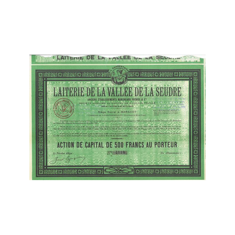 Laiterie de la Vallée de la Seudre - Anc Ets Morineaud Frères & Cie (capital 2000000 Frs)