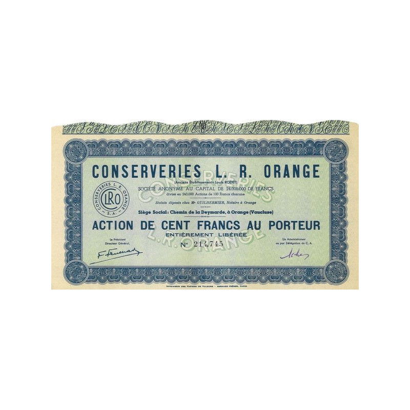 Conserveries L.R. Orange (Act)