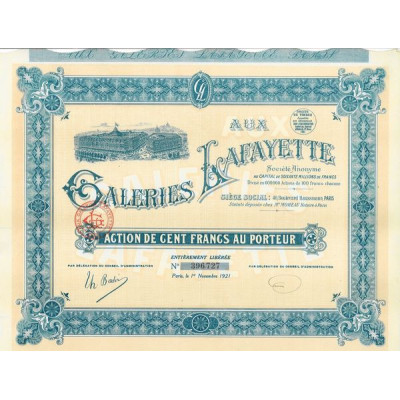 Aux Galeries Lafayette - 1921