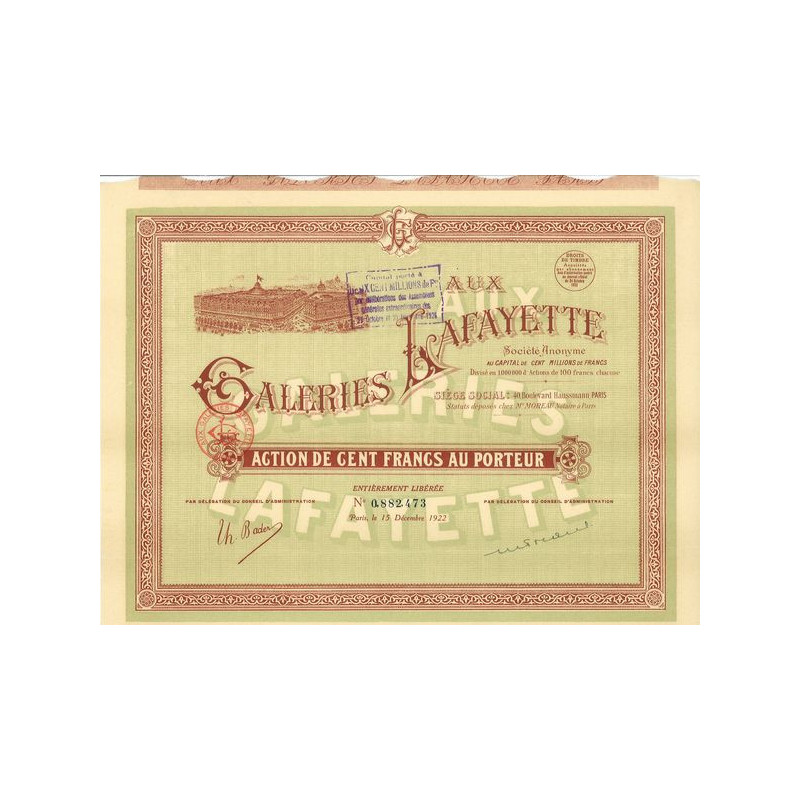 Aux Galeries Lafayette - 1922