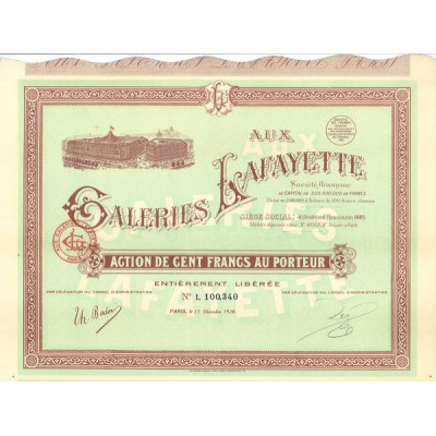 Aux Galeries Lafayette - 1926