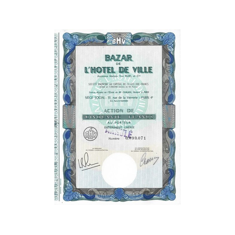 S.A. du Grand Bazar de l'Hôtel-de-Ville (Act 50 F)