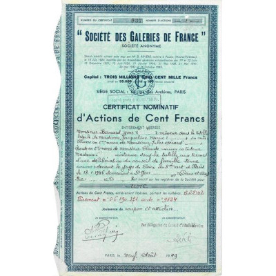 Sté des Galeries de France