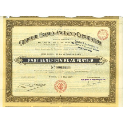 Comptoir Franco-Anglais d'Exportation (PB)