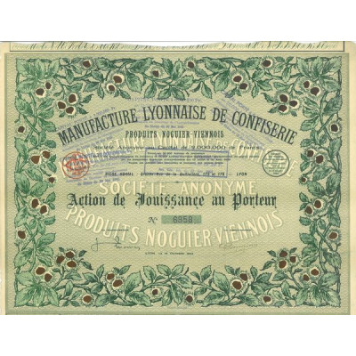 Manufacture Lyonnaise de Confiserie - Produits Noguier-Viennois (Act Jouissance)