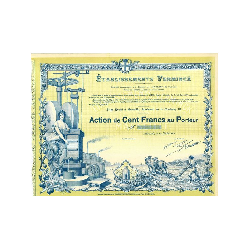Ets Verminck - Act 100 F - 1917 (blanquette)