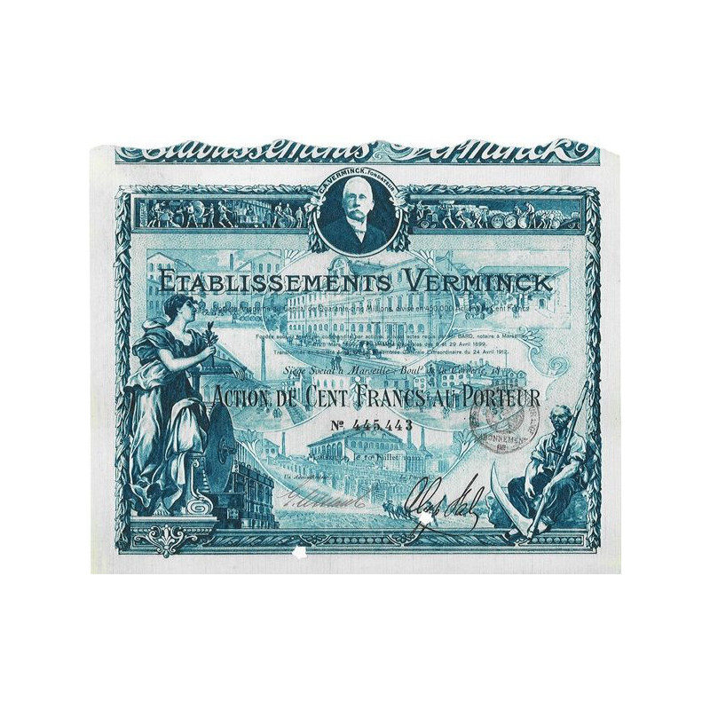 Ets Verminck - Act 100 F - 1920 - bleue