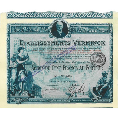 Ets Verminck - Act 100 F - 1919 - bleue