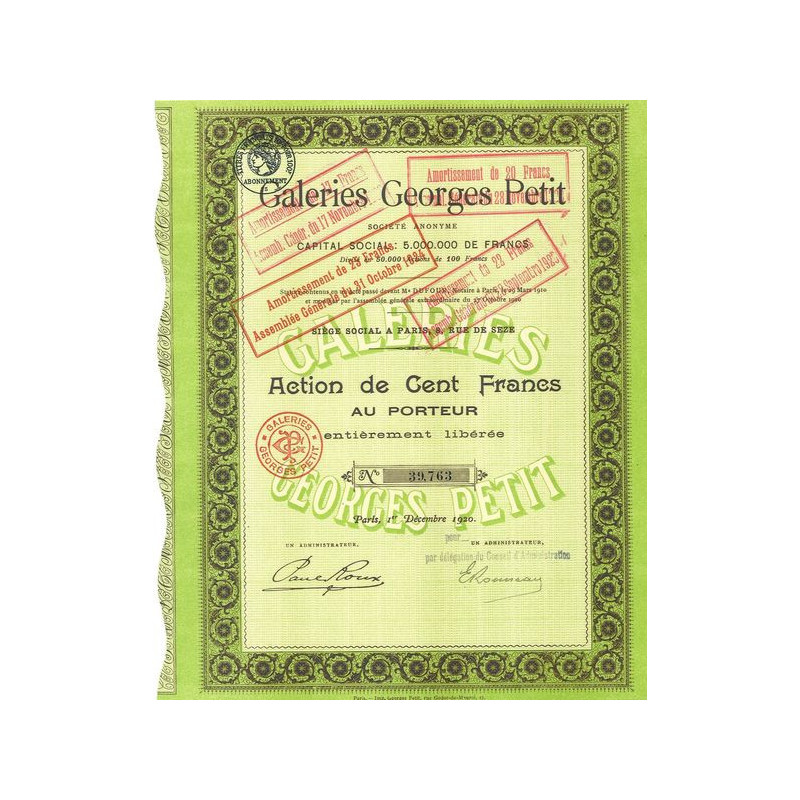 Galeries Georges Petit (Act 100 F)