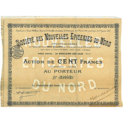 Sté des Nouvelles Epiceries du Nord