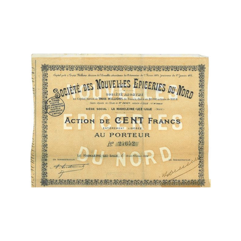 Sté des Nouvelles Epiceries du Nord