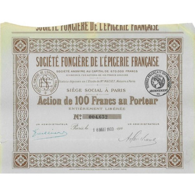 Sté Foncière de l'Epicerie Française