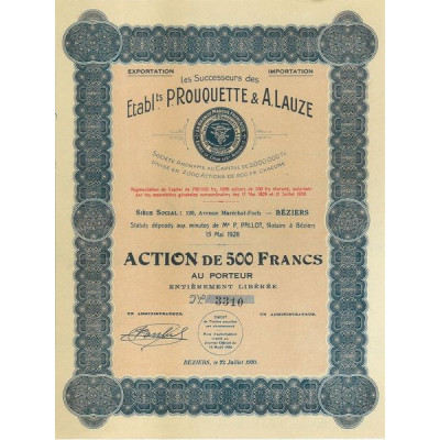 Les Successeurs des Ets P. Rouquette & A. Lauze