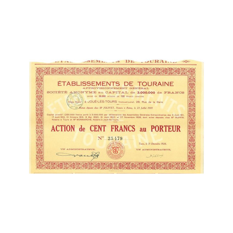 Ets de Touraine Approvisionnement Général